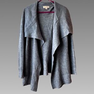 Michael Kors Gray Draped‎ Shaker Cardigan